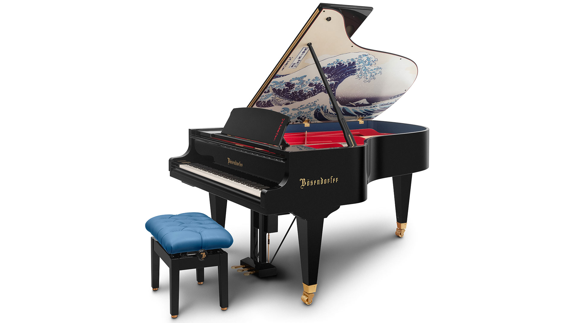 The Great Wave off Kanagawa Bosendorfer grand piano